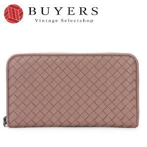 Bottega Veneta Intrecciato Zip Around Wallet Leather woven pattern dusky pink